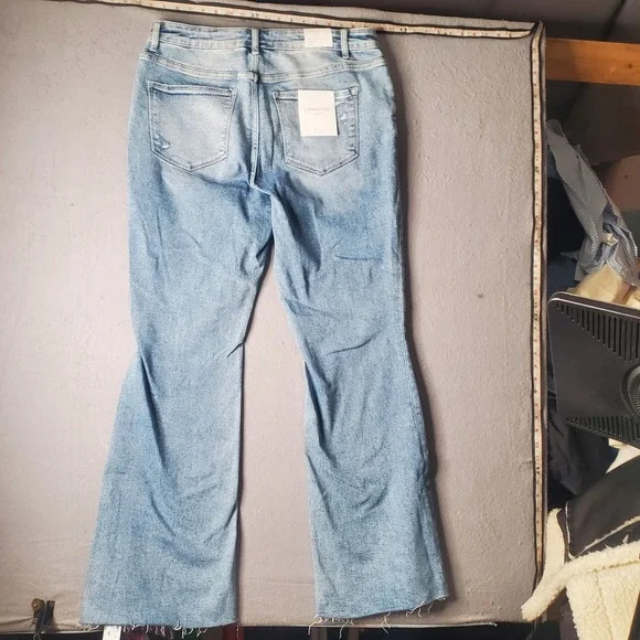 Lovervet by Vervet Flare Jeans Womens 16W High Rise Distressed Tummy Control - Picture 2 of 10